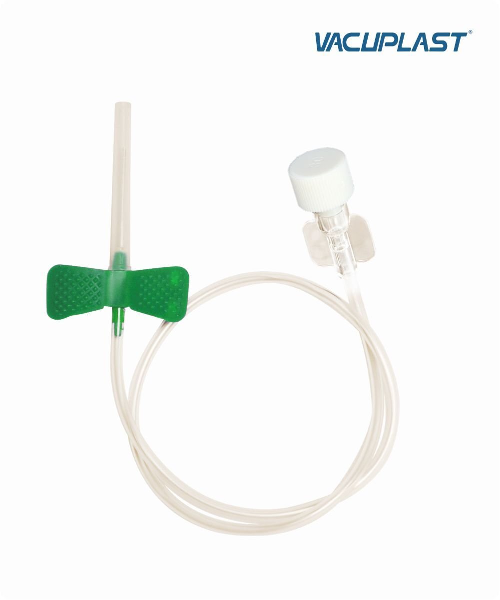 Escalpe para coleta de sangue com seringa 21G